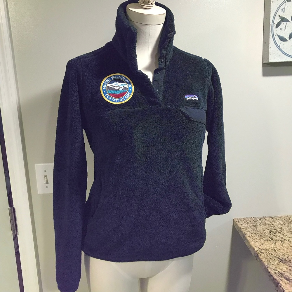 Patagonia Synchilla Snap t Navy customized pullover top